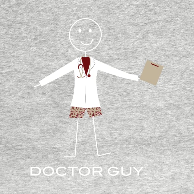 Funny Mens Doctor Guy Illustration by whyitsme